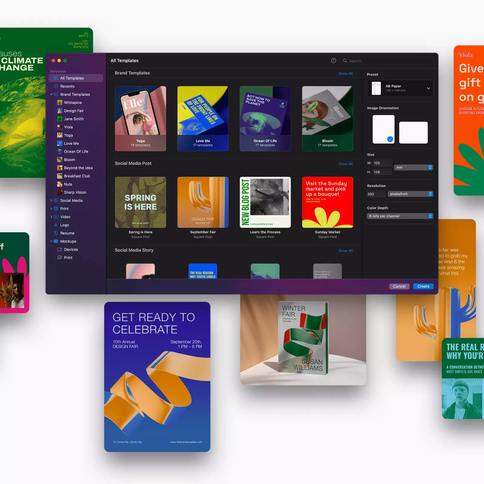 Pixelmator Pro 3.0 makes it easy to create with stunning design templates and mockups