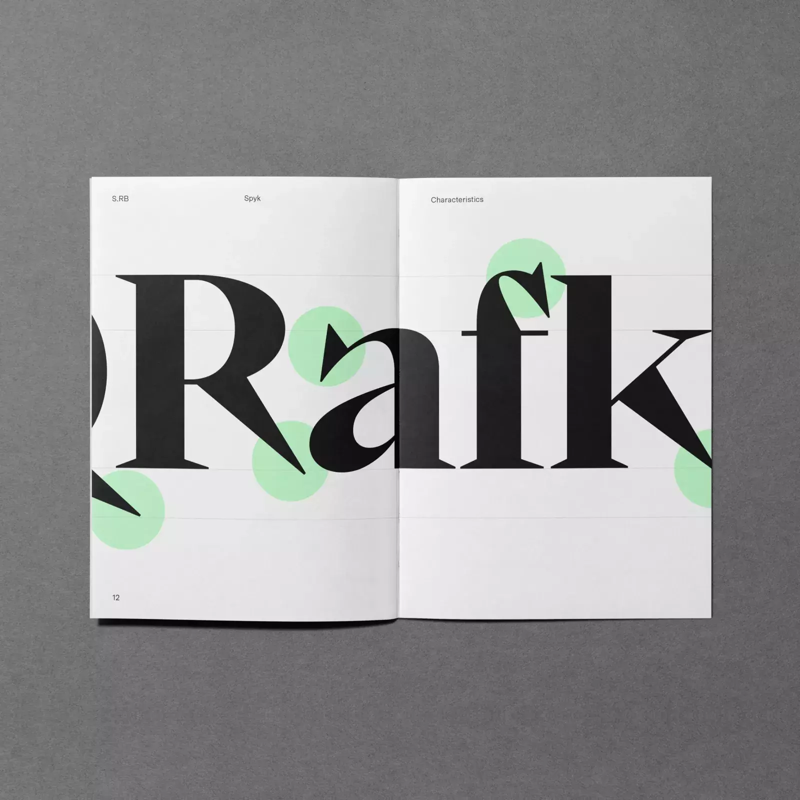 Spyk — A sturdy serif in two optical sizes and 26 styles