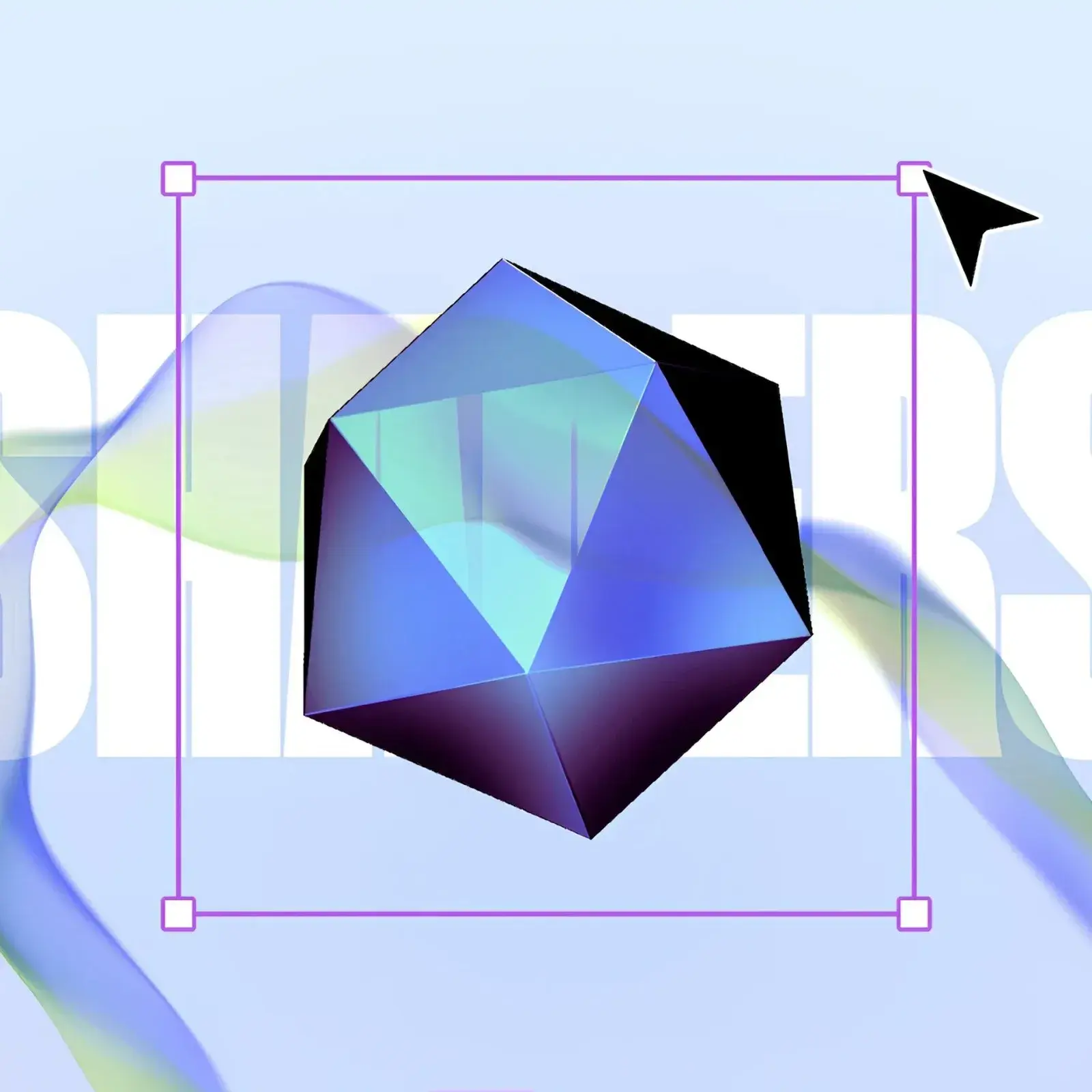 Unicorn Studio WebGL design tool — shader hand effect with Nebula overlay