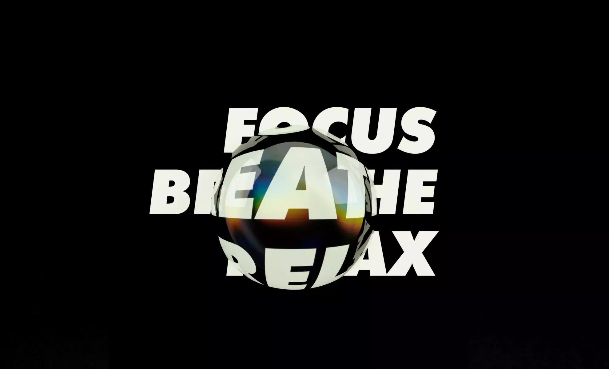 Glassy 3D Refraction Effects over Typography