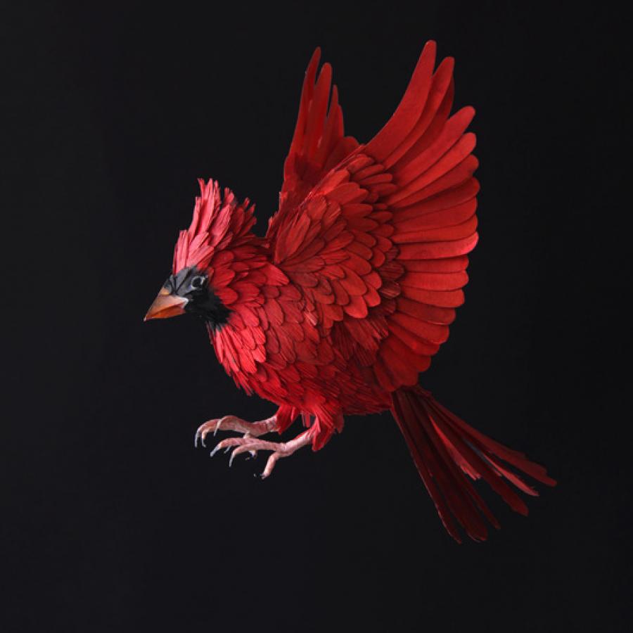 Unbelievable Paper Sculpture Birds by Diana Herrera