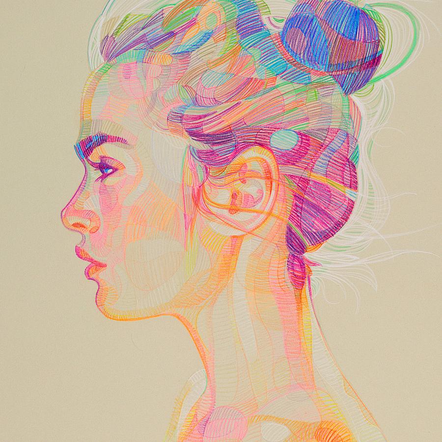 Linear Thinking Series: Colored Pencil Illustrations