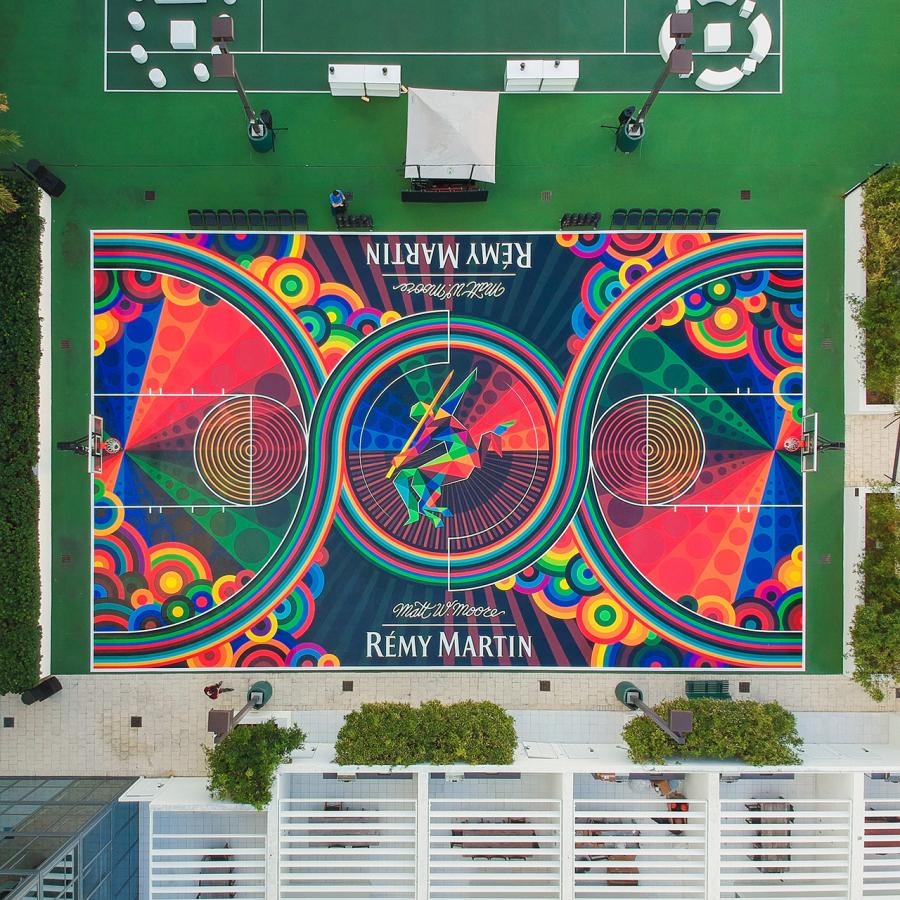 Timeless Basketball Court Art by Matt W. Moore