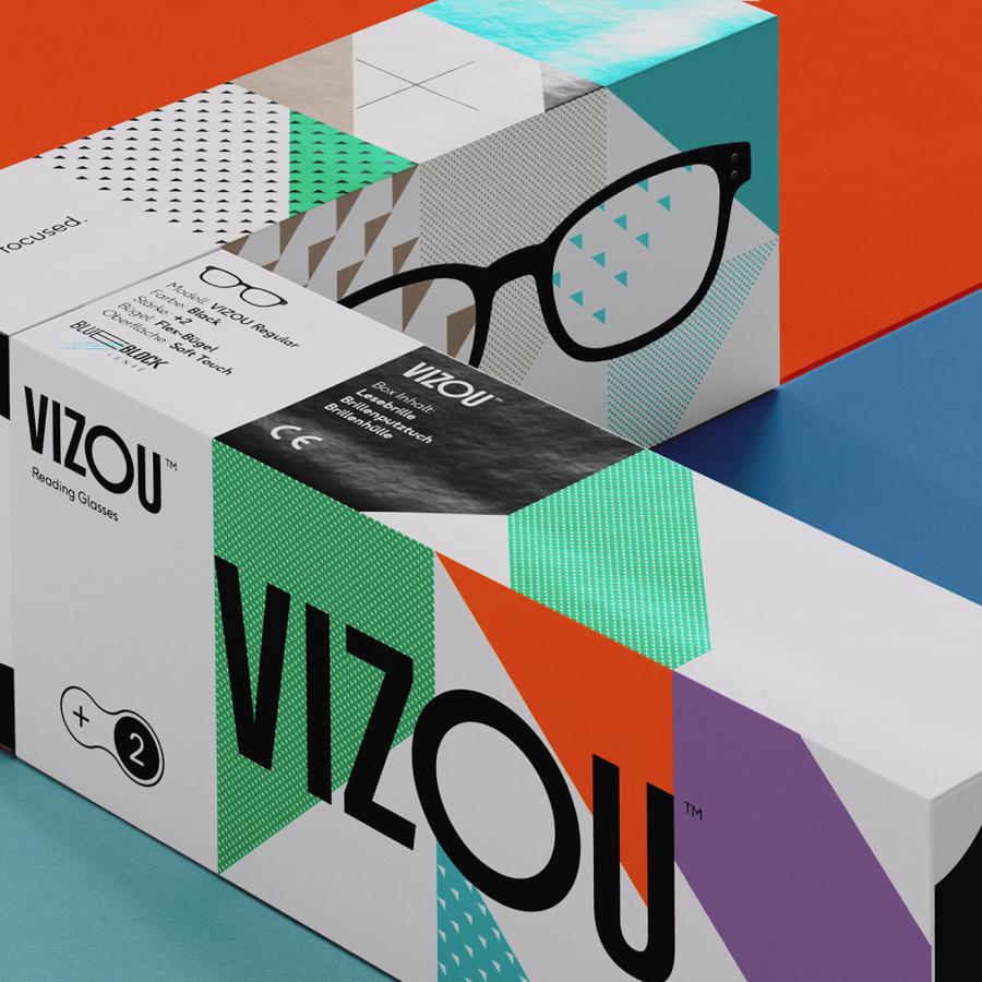 Packaging & Logo Design for Vizou's reading glasses collection 