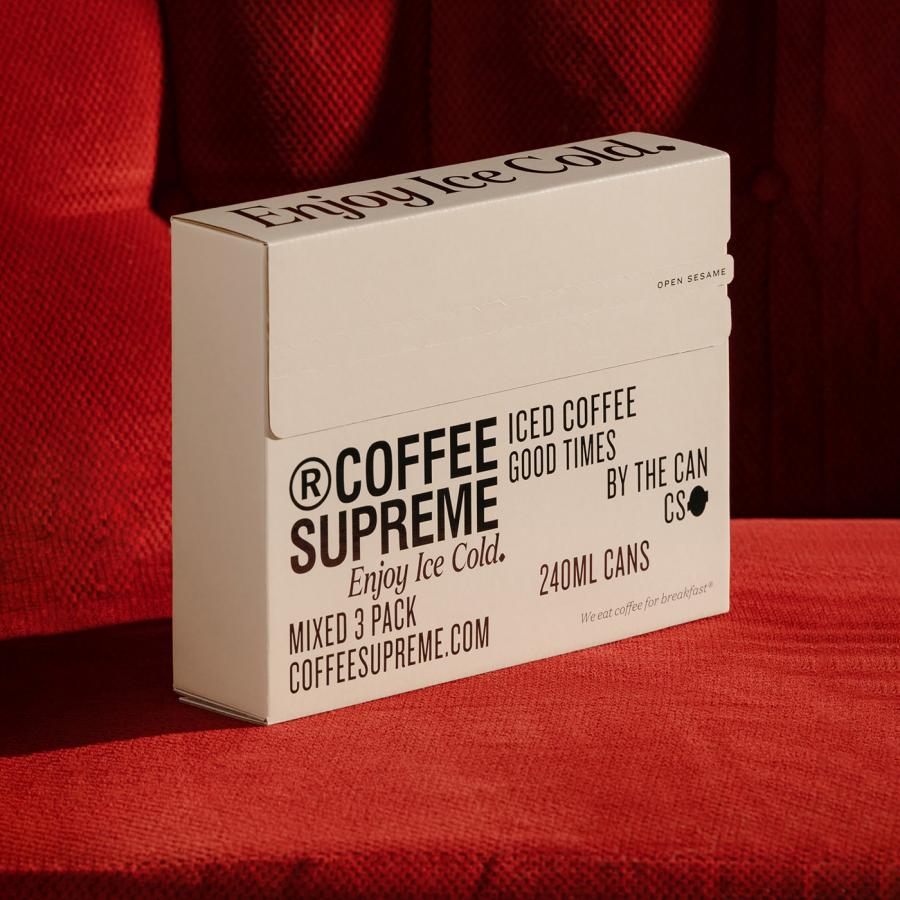Think Packaging®'s packaging design for Supreme Coffee's iced cans