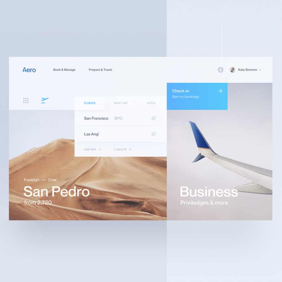 Web Design & UI/UX: Aero - Flight Booking