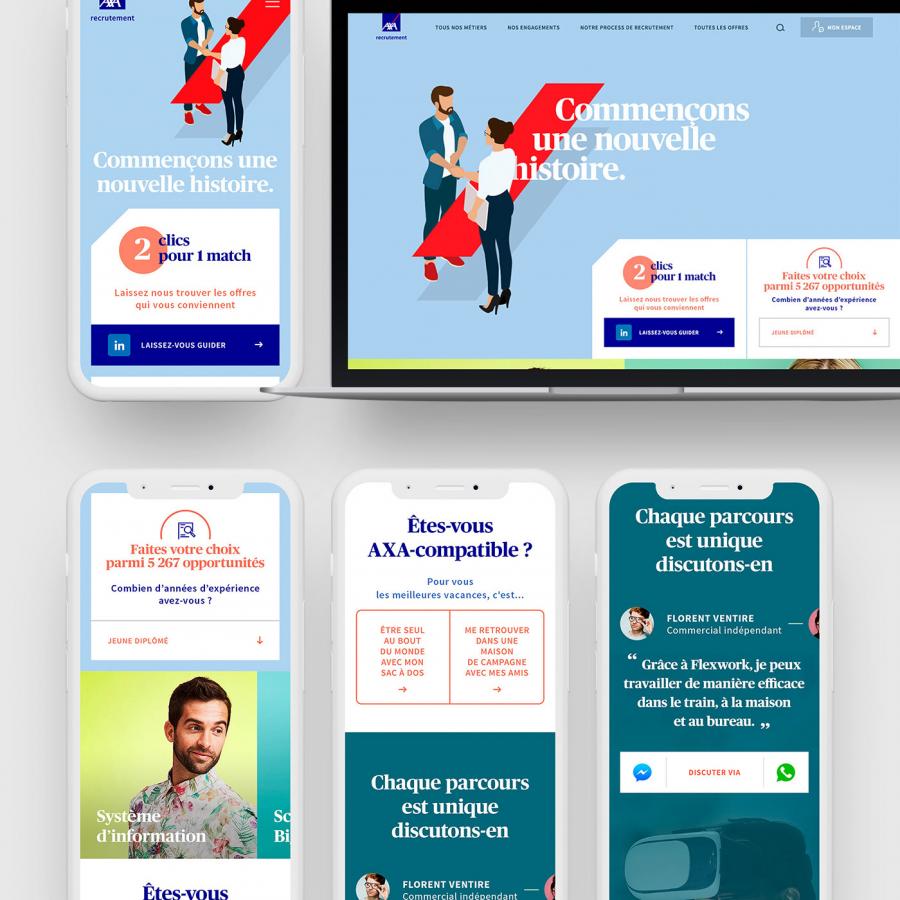 Art Direction for the Web Experience of AXA