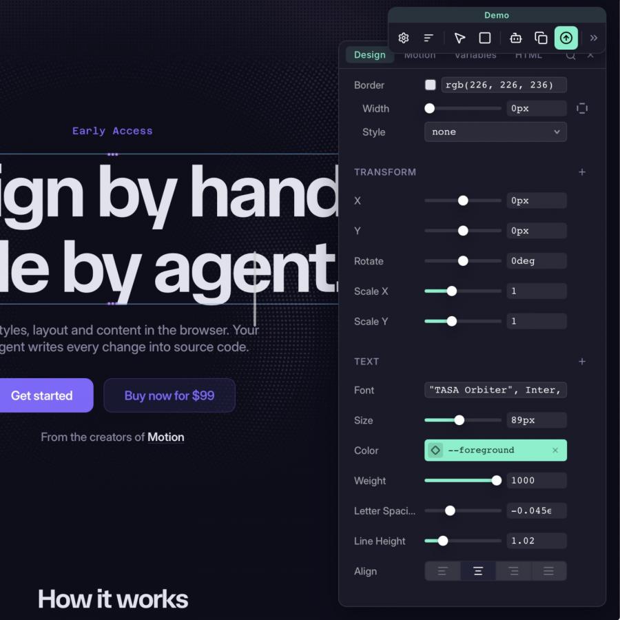 CSS design tool CSS Studio browser interface