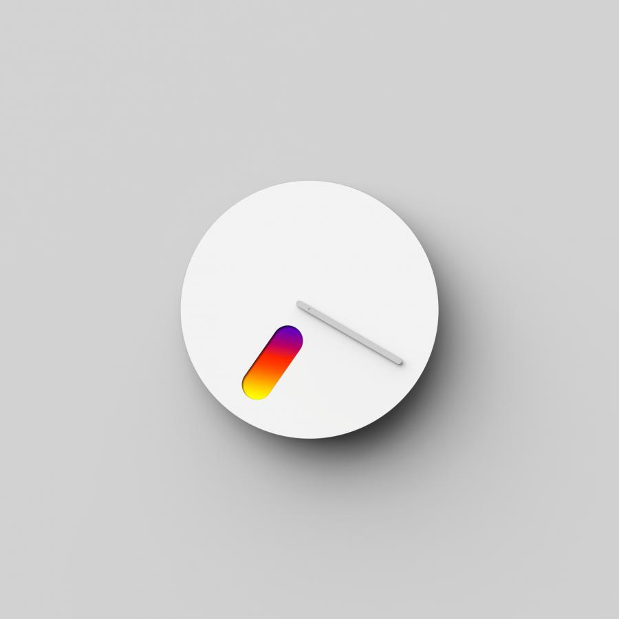 Industrial Design: Color of Time Minimalist Wall Clock