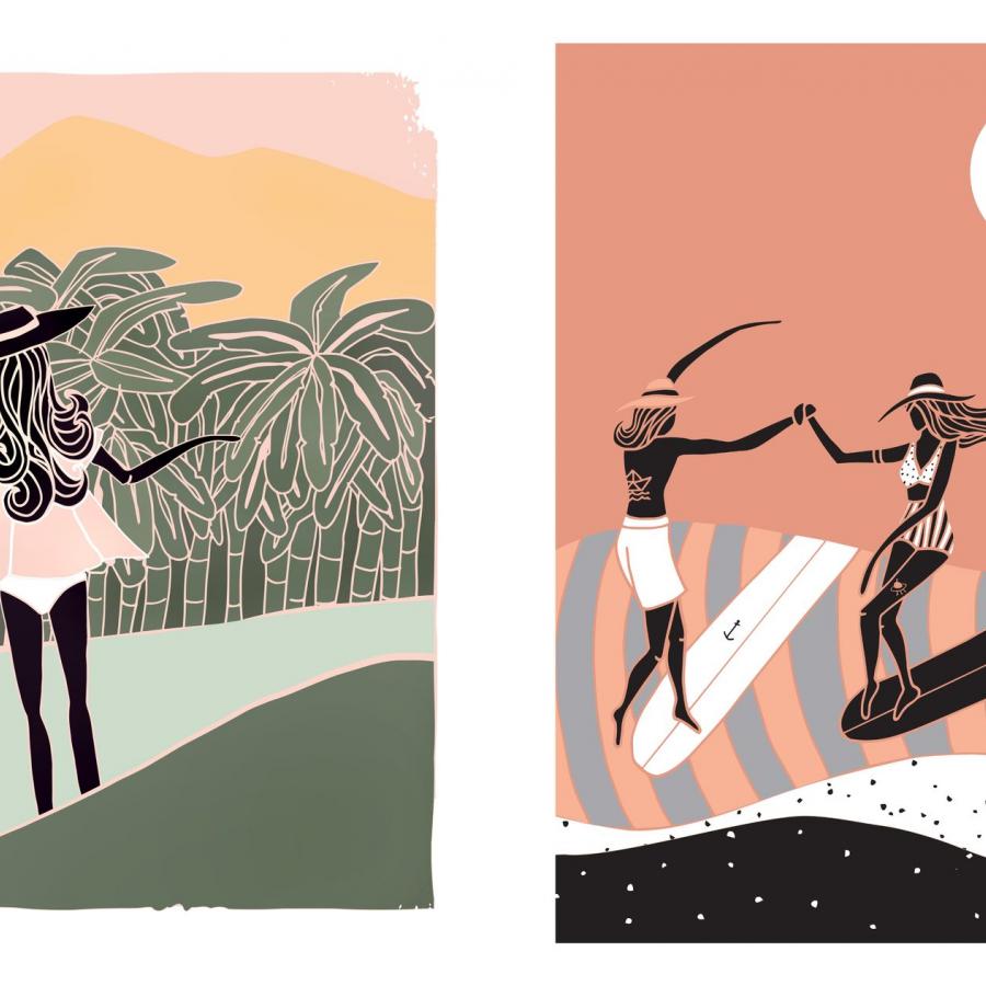 Beautiful Surf & Soul illustrations by Lizzy