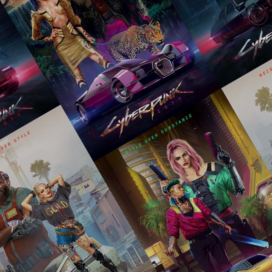 Cyberpunk 2077: #StyleOverSubstance Concept Art Posters