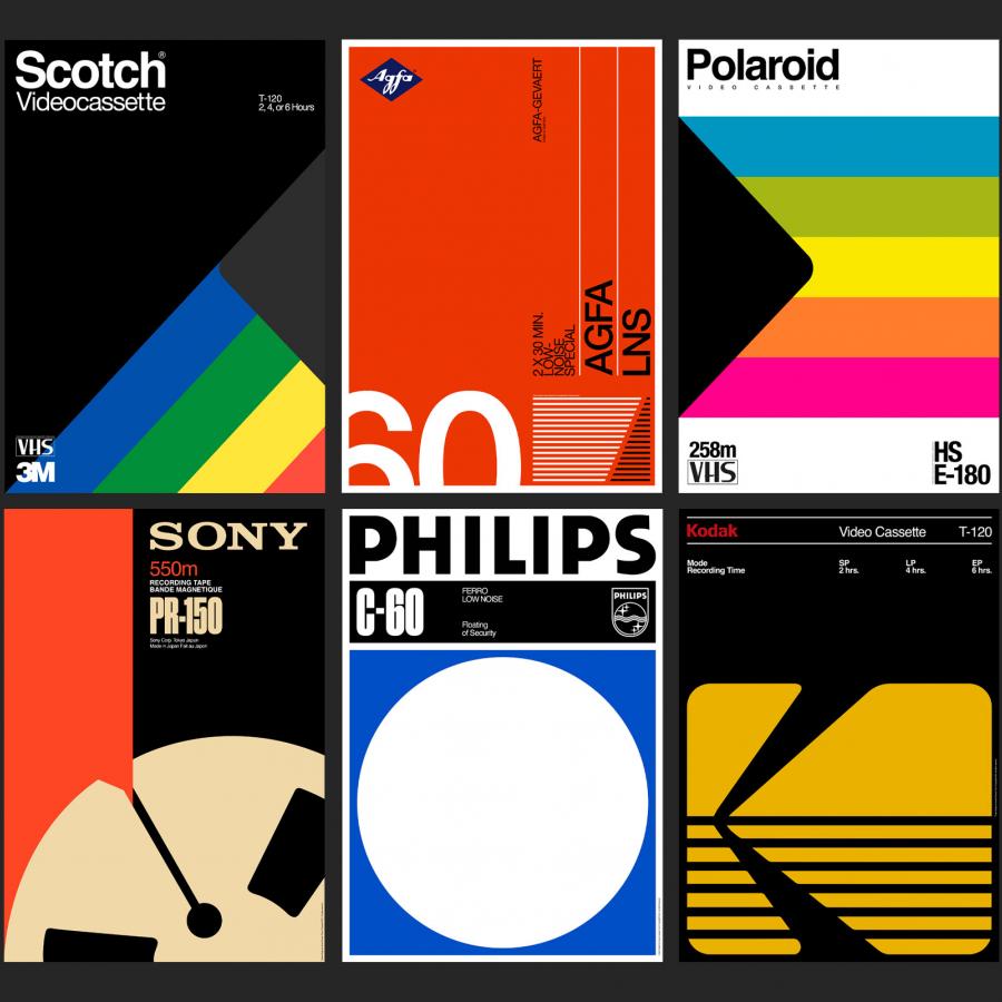 Poster Collection inspired by VHS packaging