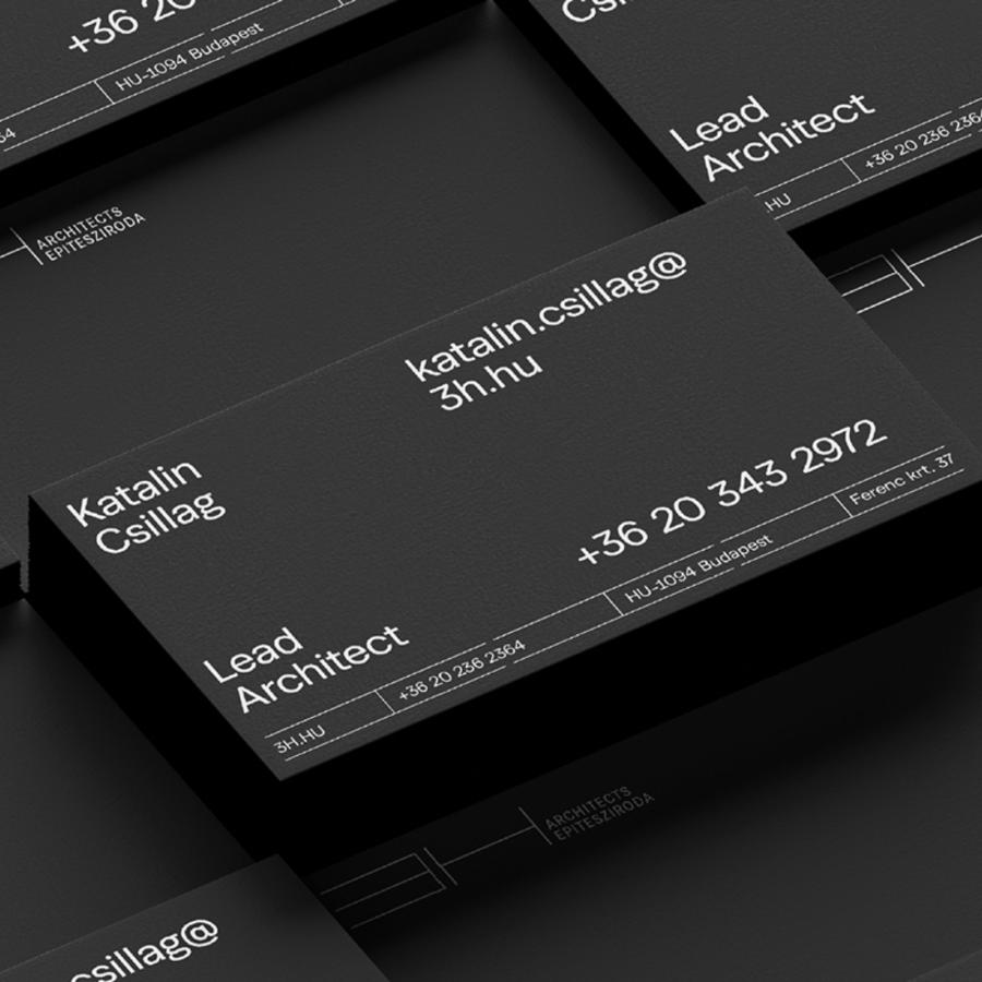 Stylish branding and visual identity for 3H Architects Stylish branding and visual identity for 3H Architects