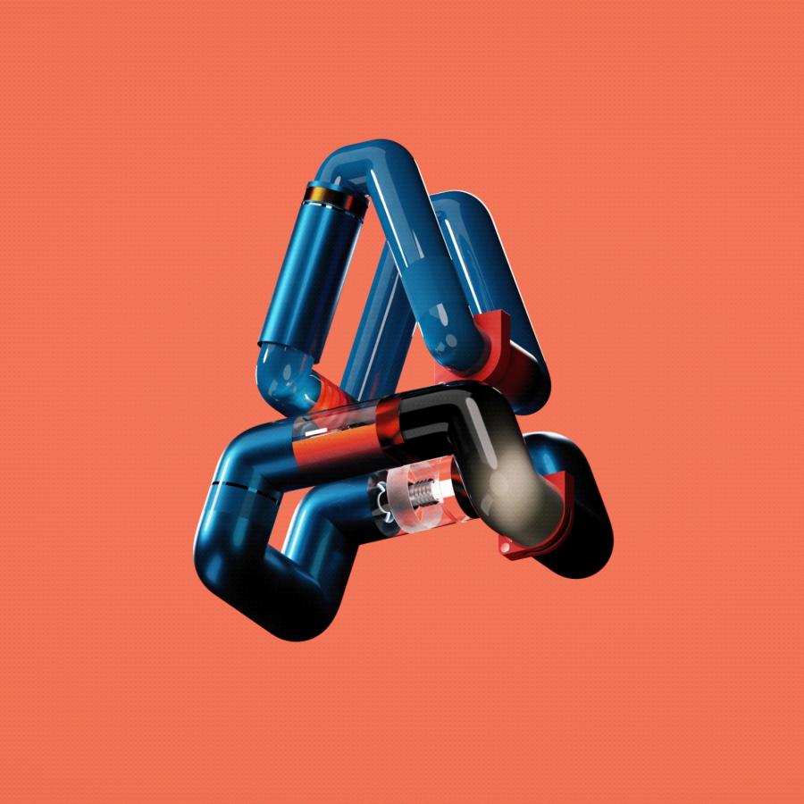 3D typography conveying a sense of change and evolution