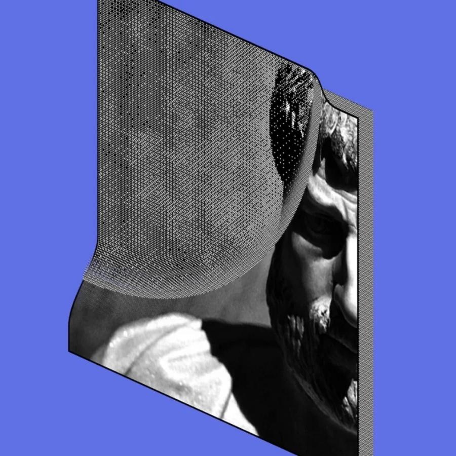 Three.js dithering visualization with 160,000 animated cubes by Damar Aji Pramudita