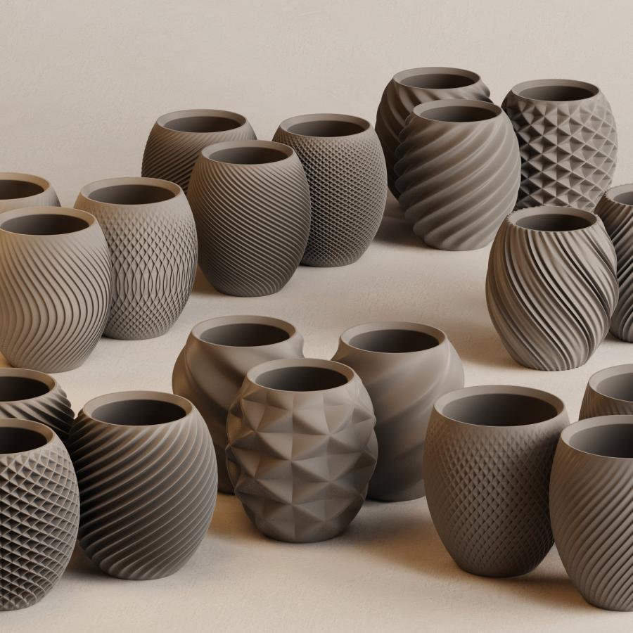 Aya Sfera 3D printed desk organizer collection by Ikigaiform