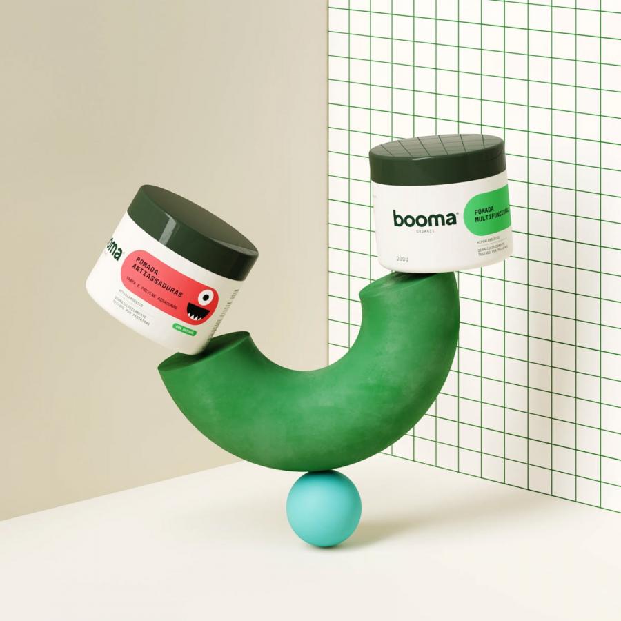 Logo design, visual identity and packaging for Booma