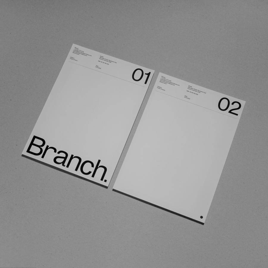 Thought & Found's exquisite brand and visual identity for Branch