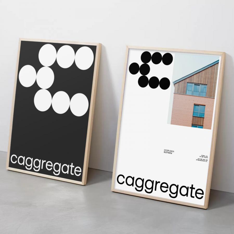 Brand identity with elegant and minimalist look for Caggregate