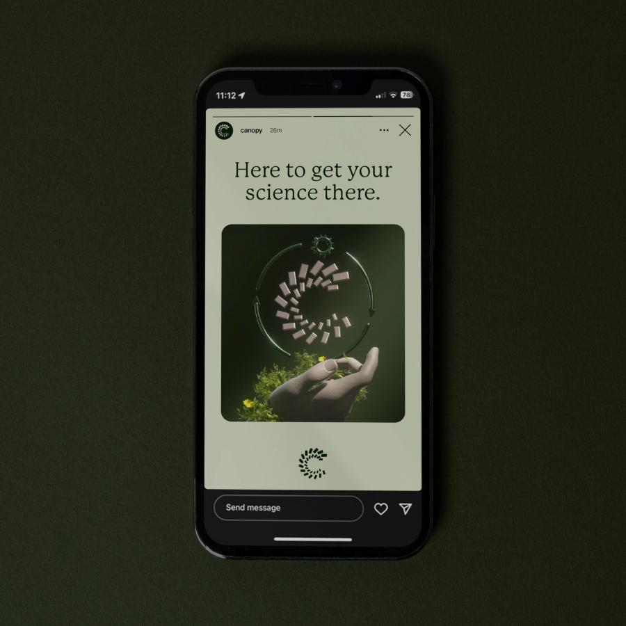 Canopy brand identity design by &Walsh — life sciences rebrand