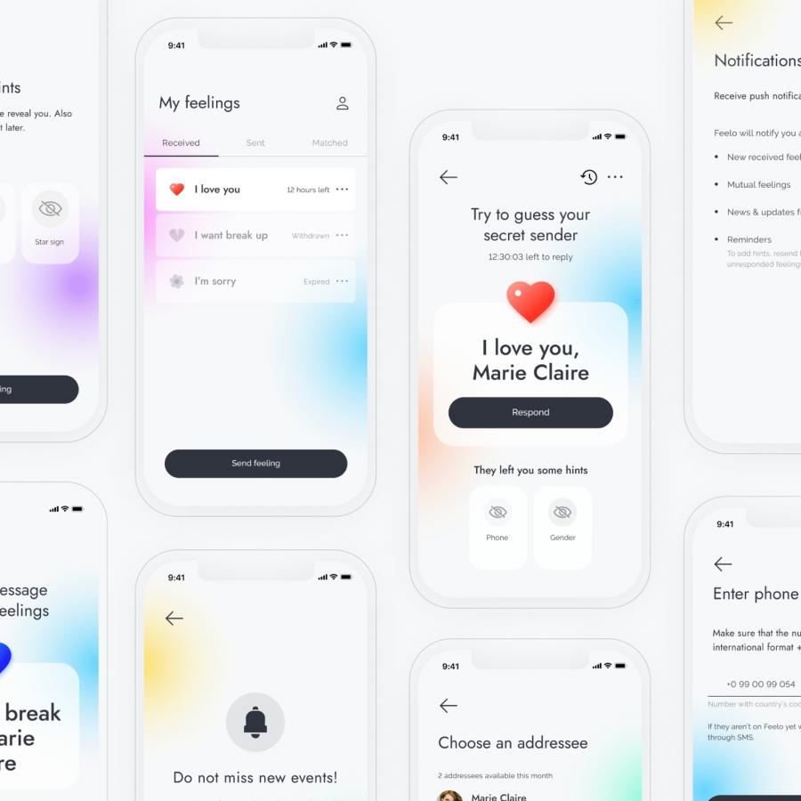 UX for Feelo an app for expressing your feelings