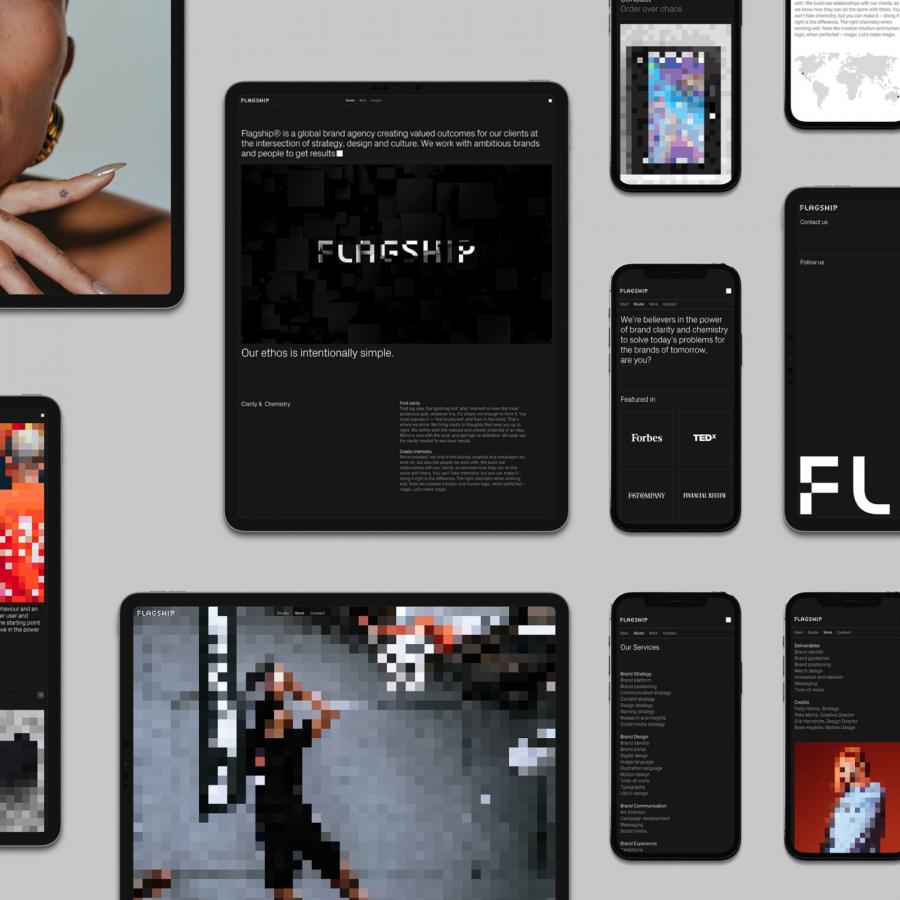 Stylish branding and ux/ui design for Flagship