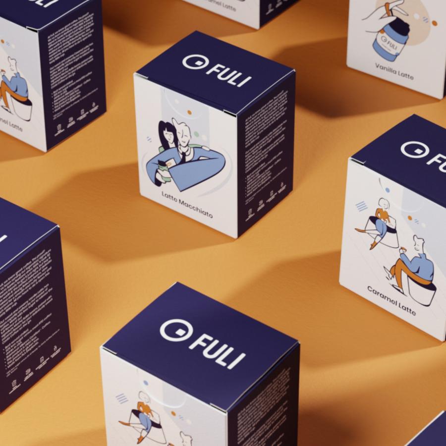 Branding and packaging design for coffee company Fuli