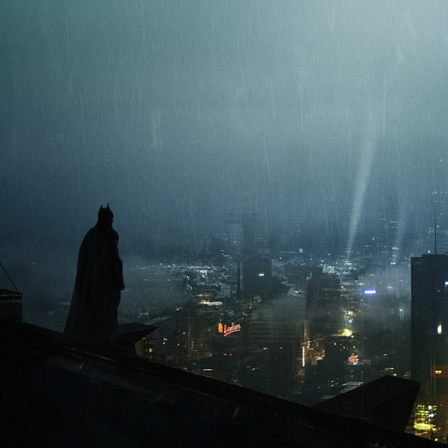Gotham-City illustration in Photoshop