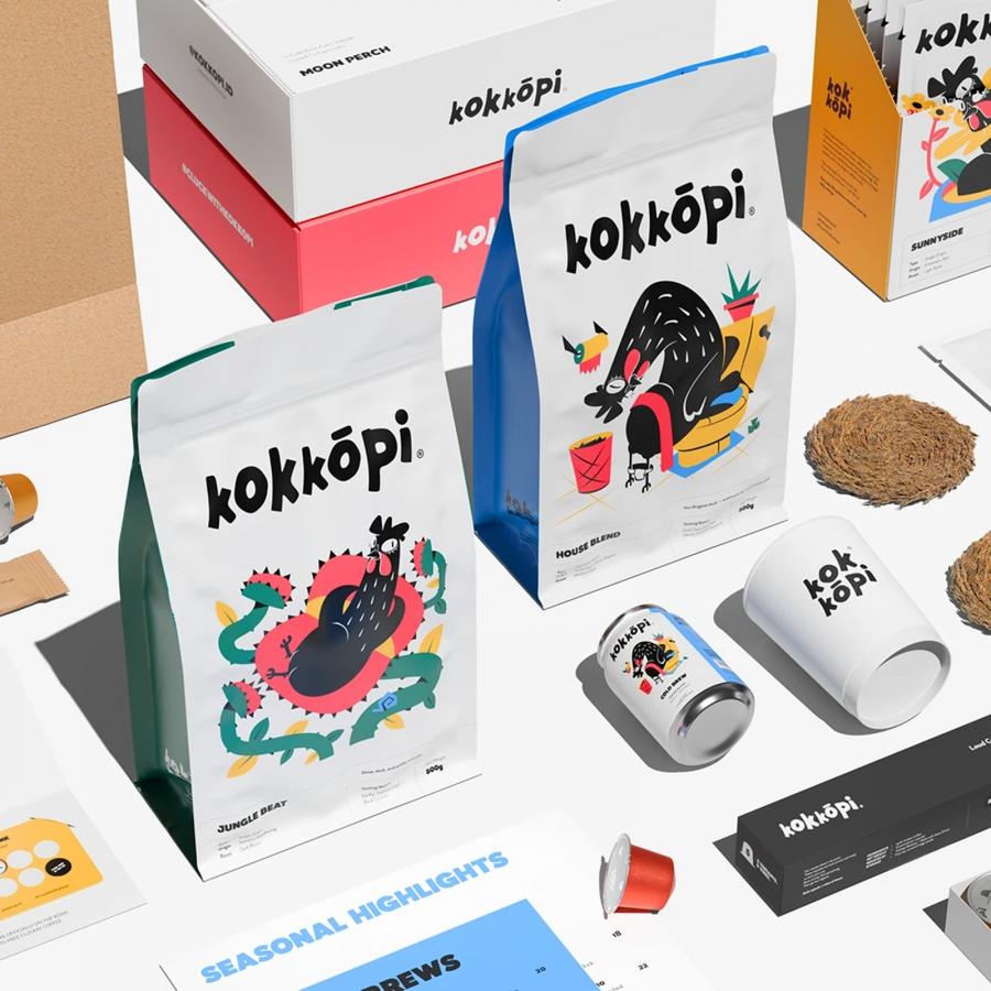 coffee branding identity by Impro Studio for Kokkōpi