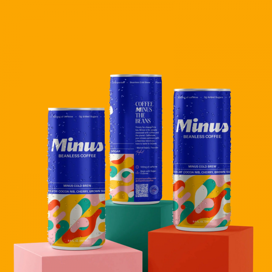 Vibrant, funky brand and packaging illustrations for Minus Coffee