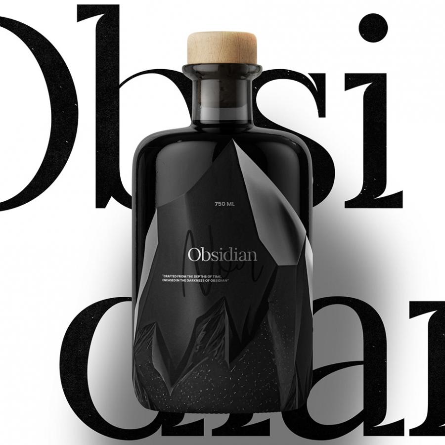 Packaging Design for Obsidian Noir Whisky