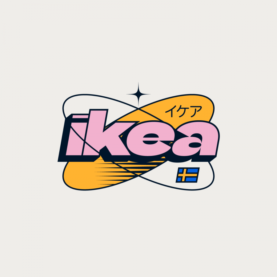Lettering Series of popular logos with a retro look