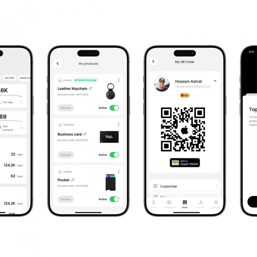 Tap: Digital Business Cards with Innovative App Design and UI/UX