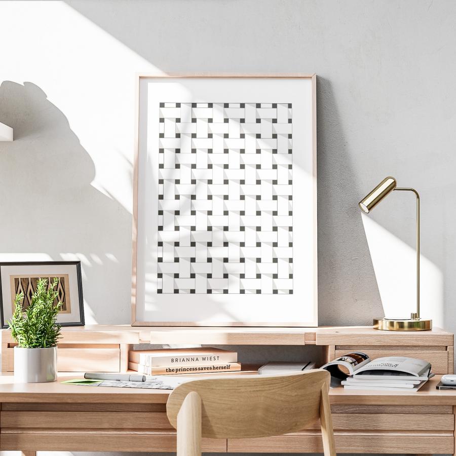 Minimalist Weave Pattern artwork for your wall 