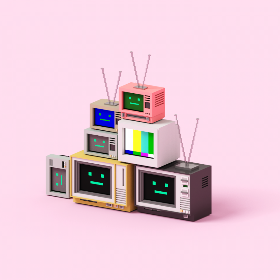 3D Pixel Retro Electronics by Joanna Ngai