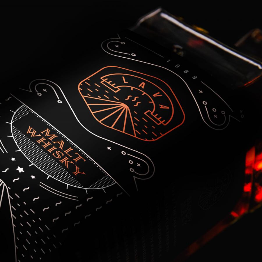 Intricate and Modern Brand Identity for Whiskey Bottle