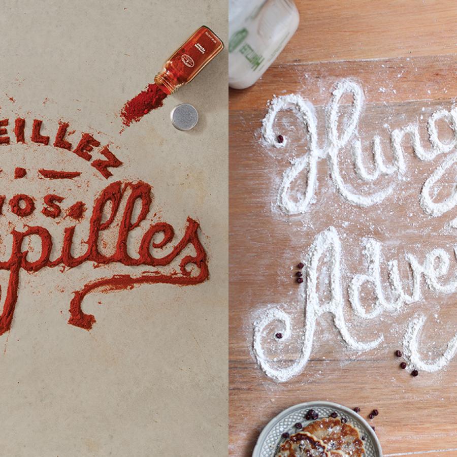 Food Typography by Marmalade Bleue