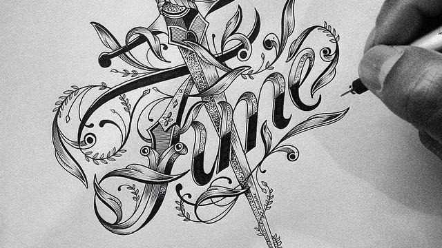 Beautiful Typography Sketches