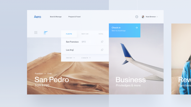 Web Design & UI/UX: Aero - Flight Booking