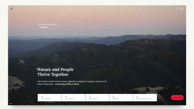 Web Design for The Nature Conservancy (CA)