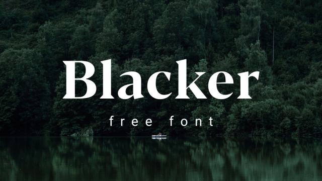Free Font: Blacker Text Family