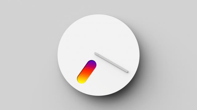 Industrial Design: Color of Time Minimalist Wall Clock