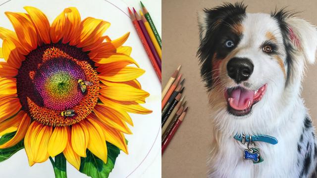 Exquisite Colored Pencil drawings by Morgan Davidson