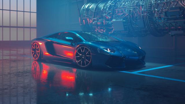 Lamborghini Aventador entirely made in CGI