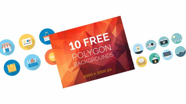 Free Design Resources: Icons and Polygon Backgrounds
