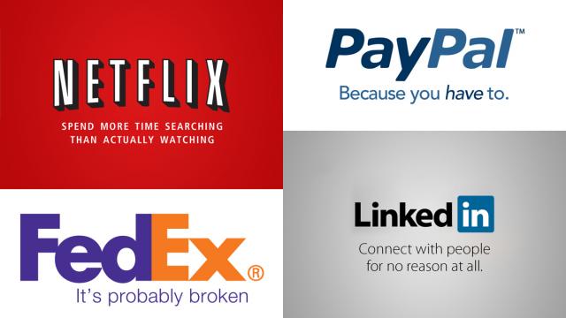 Famous Logos with Honest Slogans