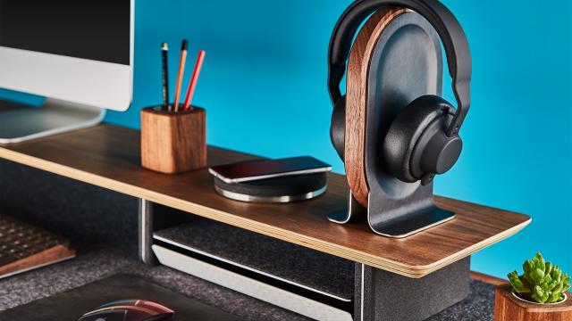 Cool Tech: Wood & Leather Headphone Stand, Self-Changing Trash and more