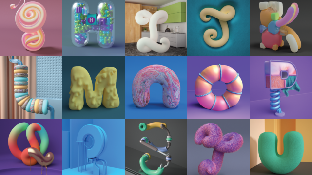 Typography: Exploring the Soft World of 3d with Smooth Alphabet