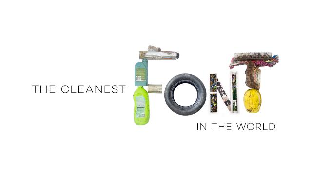 The Cleanest Font In The World – Typography made from trash